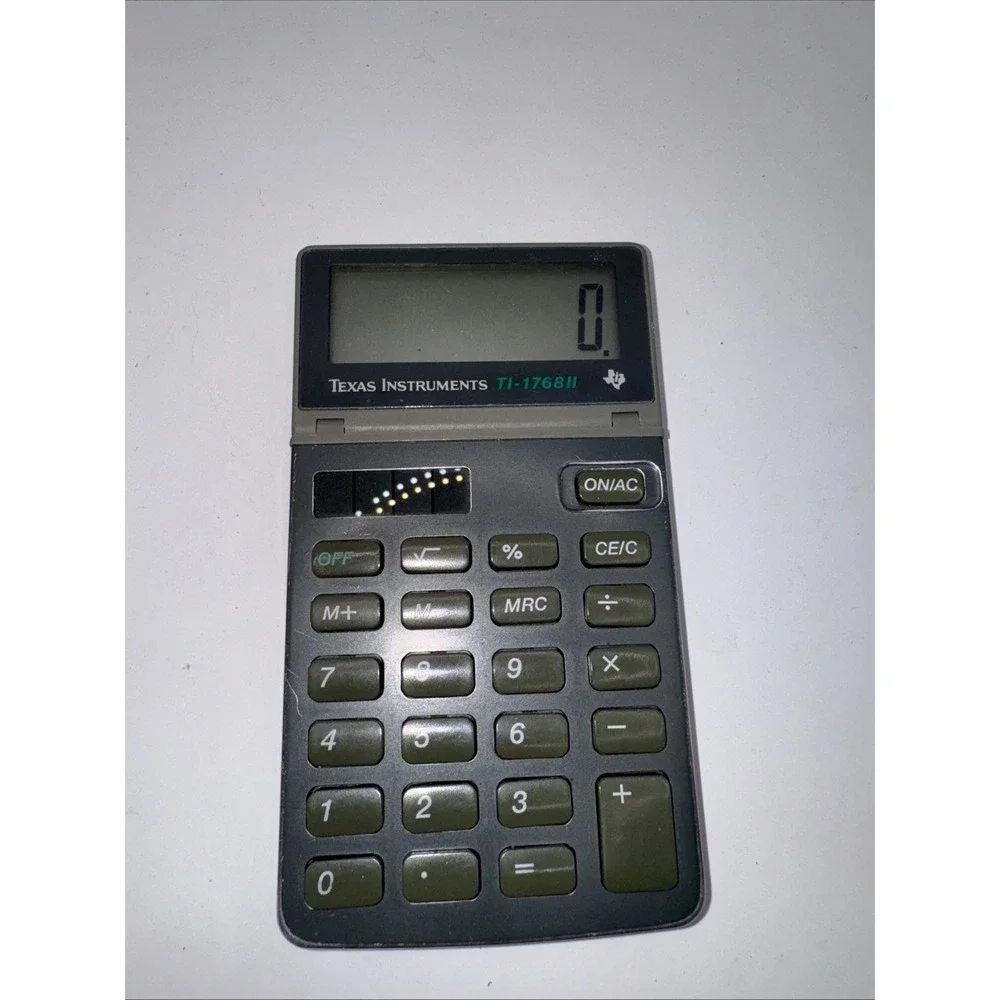 Texas Instruments TI-1768 II Mini Pocket‎ Solar Calculator Preowned Working